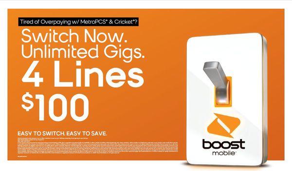 4 Lines for $100 for a Limited Period!!