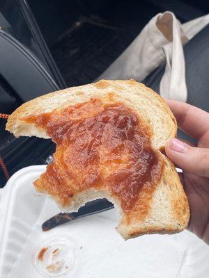 Sourdough with apple butter