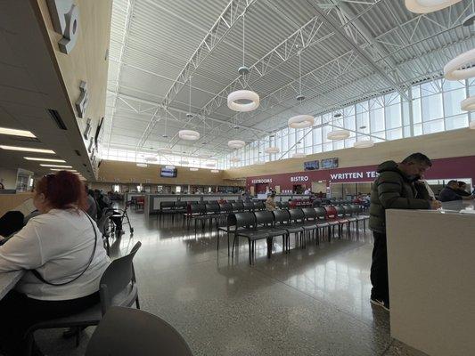 Empty waiting room, 8:30 on a Tuesday in April