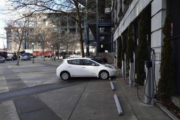 EV Charging stations at T-Mobile Park (home of the Seattle Mariners)