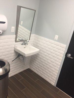 Bathroom is very clean. Up to date and modern.