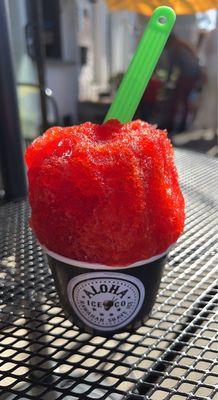 Sugar free cherry flavored shaved ice size medium