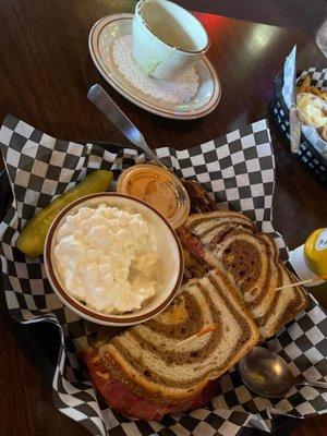 It's a Reuben kind of day with Cottage Cheese on the side and extra dressing, don't forget the pickle!