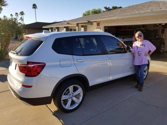 Debbie, my "new" Bimmer (it's a 2017) Feb. 2021