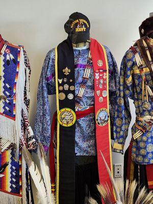 A Naval Career Veteran's Gourd Dance regalia. Gourd Dance Societies are invitation-only.