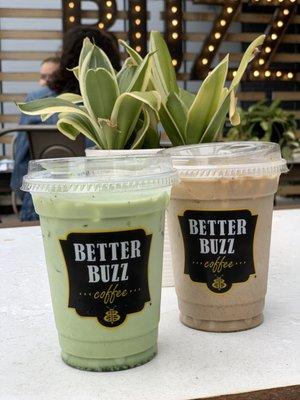 Matcha Latte & Lavendar Black Tea Latte