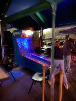 Fine in an outdoor arcade.