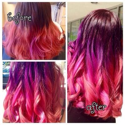 Pink n purple ombre