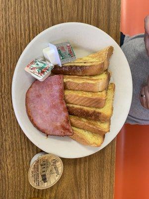 French toast and ham