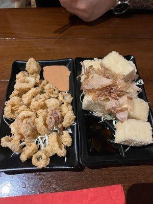 Fried Calamari , Agedashi Tofu