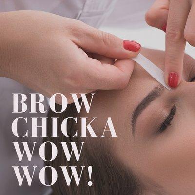 Brow chicka wow wow eyebrow shaping with wax