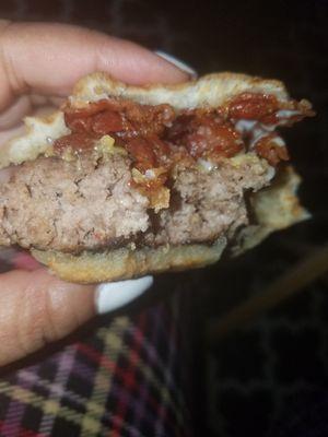 Bacon cheeseburger with mayo