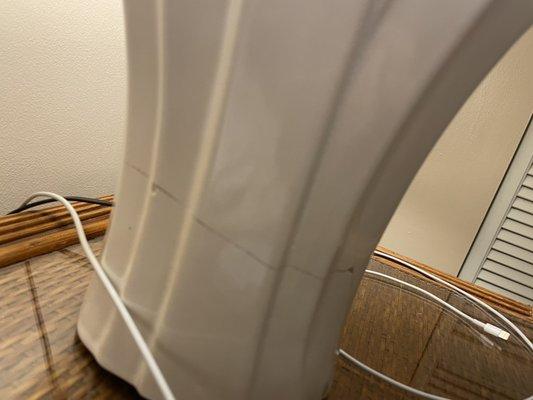 Broken bedside lamp