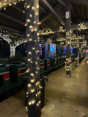 The Decorations & Lights on the 1 mile Outdoor Adventure @ The  Holiday Festival of Lights Train Ride in Griffith Park