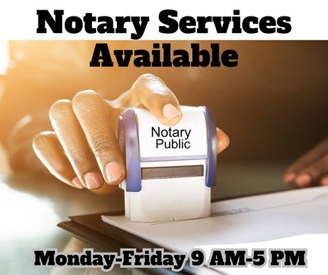 Notary Services Available