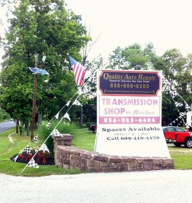 Sign near the road.