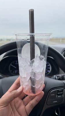 2/3 cup full of just ice!