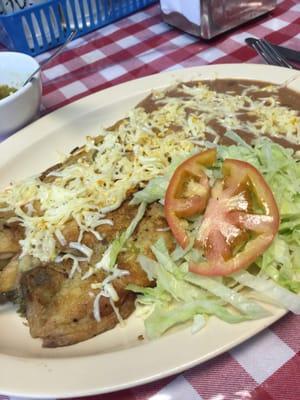 Mm mm! Chile rellenos plate for me!