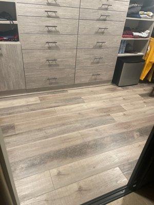 New Closet Laminate flooring