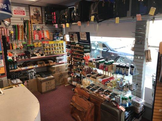 Shoe polish and care products for all types of shoes. Come in to see how we can try and bring your shoes back to their former glory!