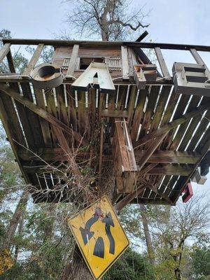 The tree house out front.