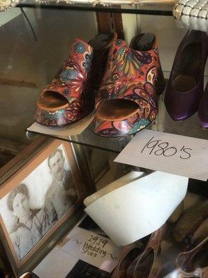 Rad 1970's Platforms and 1919 wedding shoes at the bottom