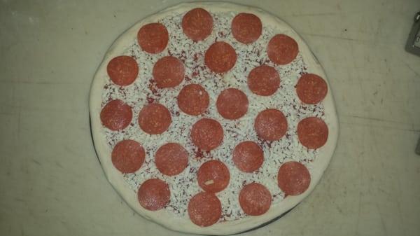 Perfectly placed pepperonis.