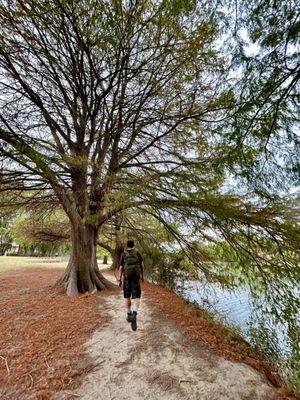 My hubby on the trail