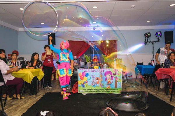 Awesome Bubble Show! Your party will be so much fun.  646-285-1343  www.Johietheclown.com