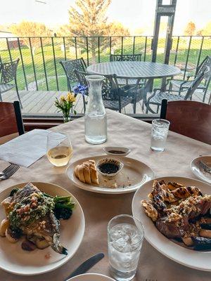 Whole crispy trout, Wyoming lamb 2 ways.