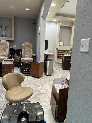 Two rooms, mani & pedi.