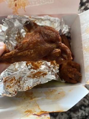 Dry, hot wings