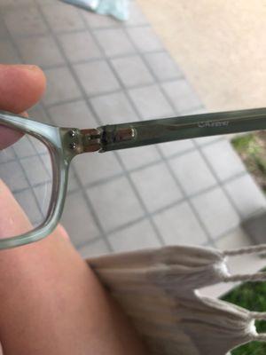 My repaired eyeglasses frame