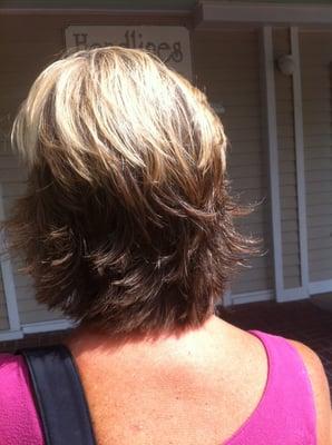 Textured shag cut and color by Jonathan