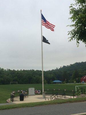 Flagpole on Memorial Day