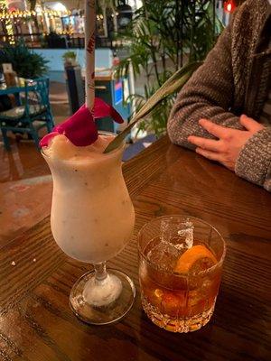 Piña Colada and Old Fashioned