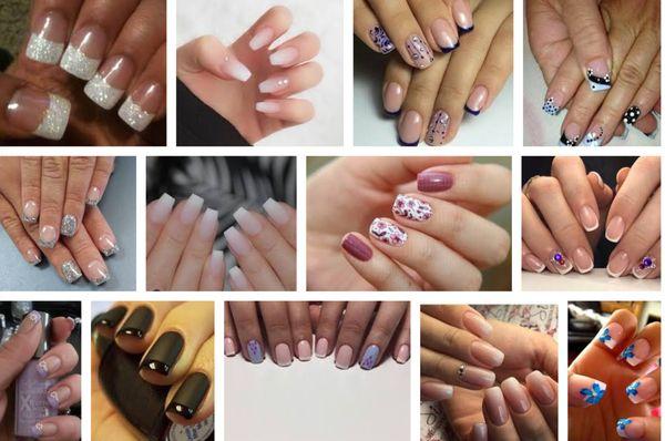 Lots of different types of french manicures!