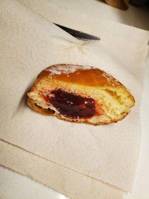 Raspberry filled!! Wow!