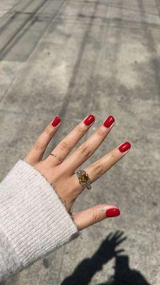 Nice red manicure