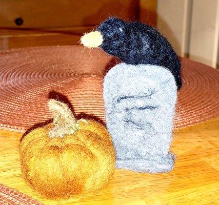 Our felted Halloween creation