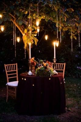 Sweetheart table setup Big Sur 2007 by Caterman