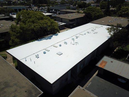 Apartment Complex Single Ply TPO with a Tapered Roof System