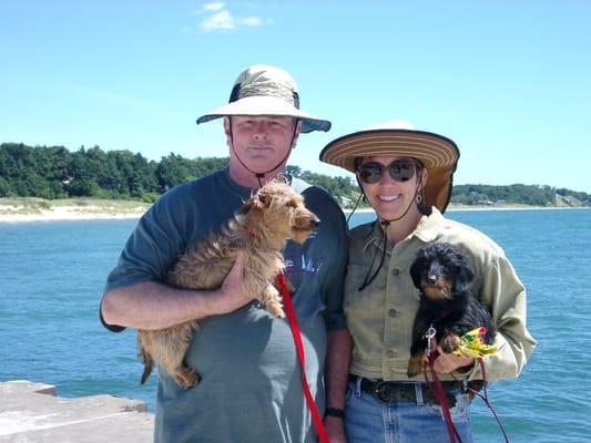 Peter, his wife Laura, and their babies.