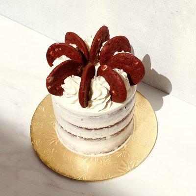 Niki's Hug (Red Velvet cake with red velvet cookie crown)