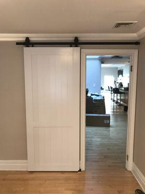 Here is a barn door that I installed for one of my customers.