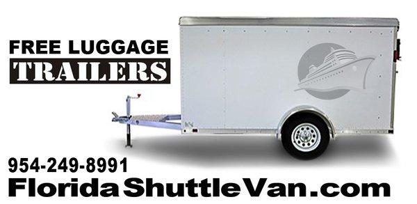 PRIVATE FLORIDA SHUTTLE VAN LUGAGE TRAILER 954-249/8991