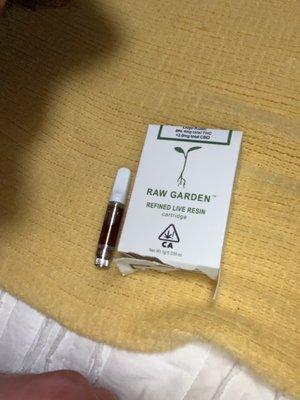 fake raw garden: dark, fast moving, funny tasting "wax concentrate"