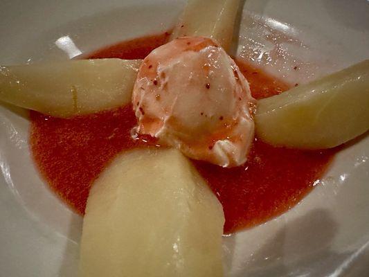 Poached pear