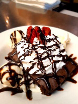 Ultimate chocolate brownie alamode