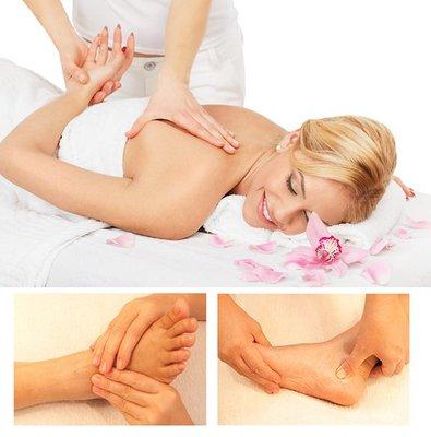 Reflexology foot massage is always a good idea to release your back's tension after a day at the office or on your feet best deal $39.99/1H